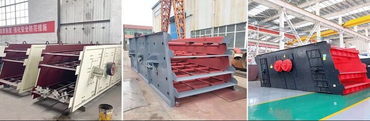 Heavy-duty ore vibrating screen with polyurethane screen panels for sticky iron ore screening