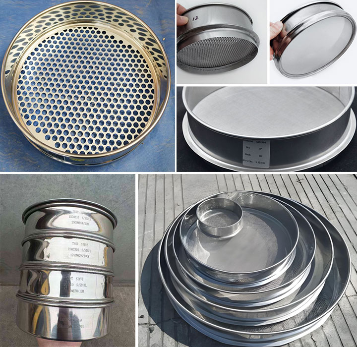 Images of ASTM E11 standard test sieves