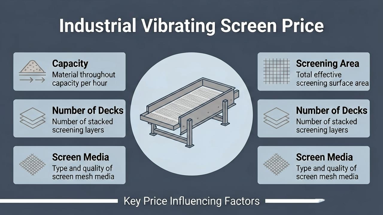 Industrial vibrating screen deck configuration