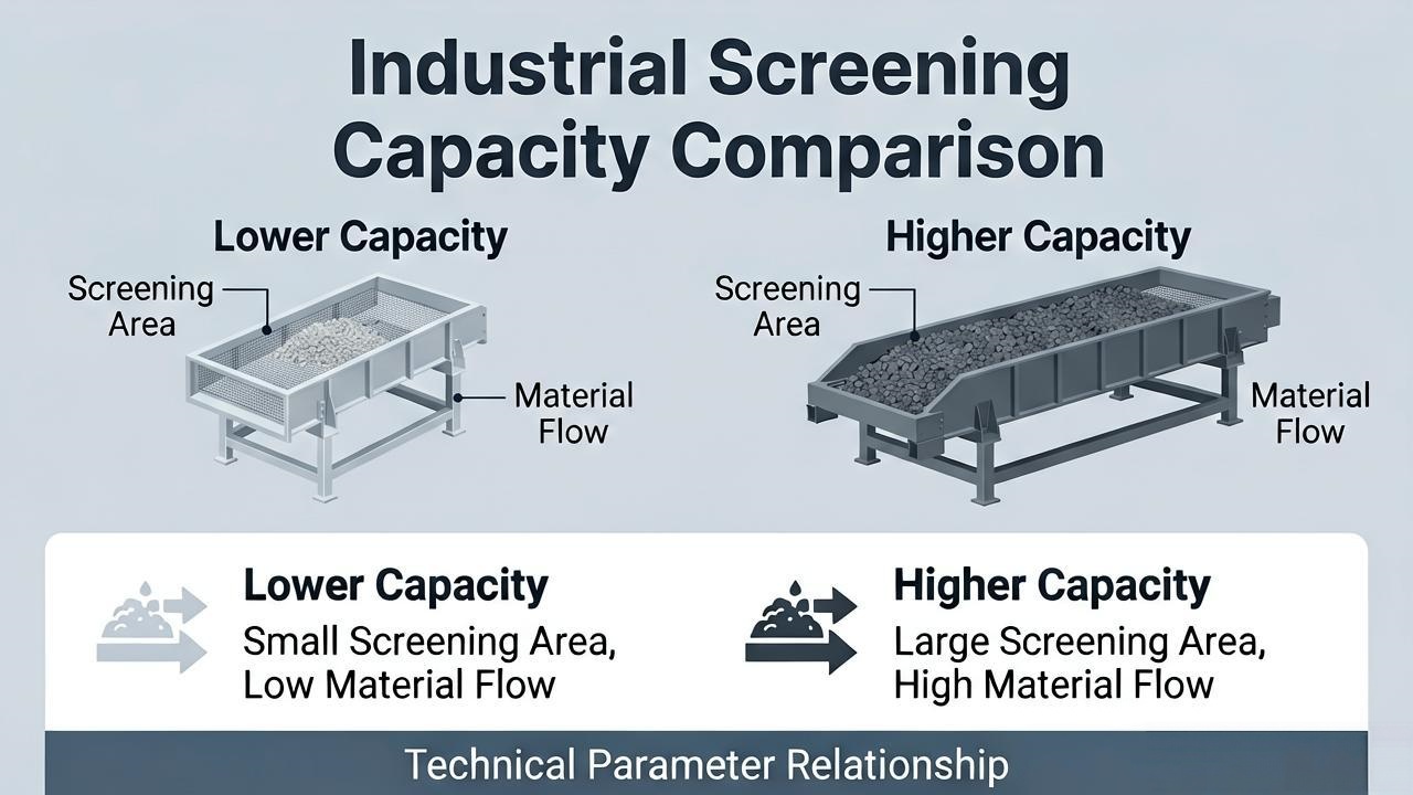 Industrial screening media and aperture comparison