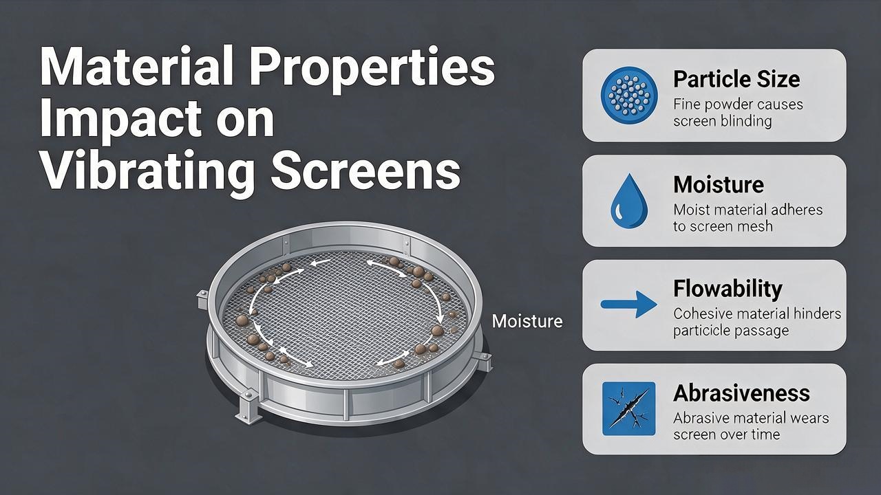 material characteristics affecting industrial vibro sifter screening