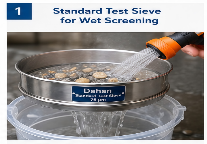 standard test sieve used for wet screening