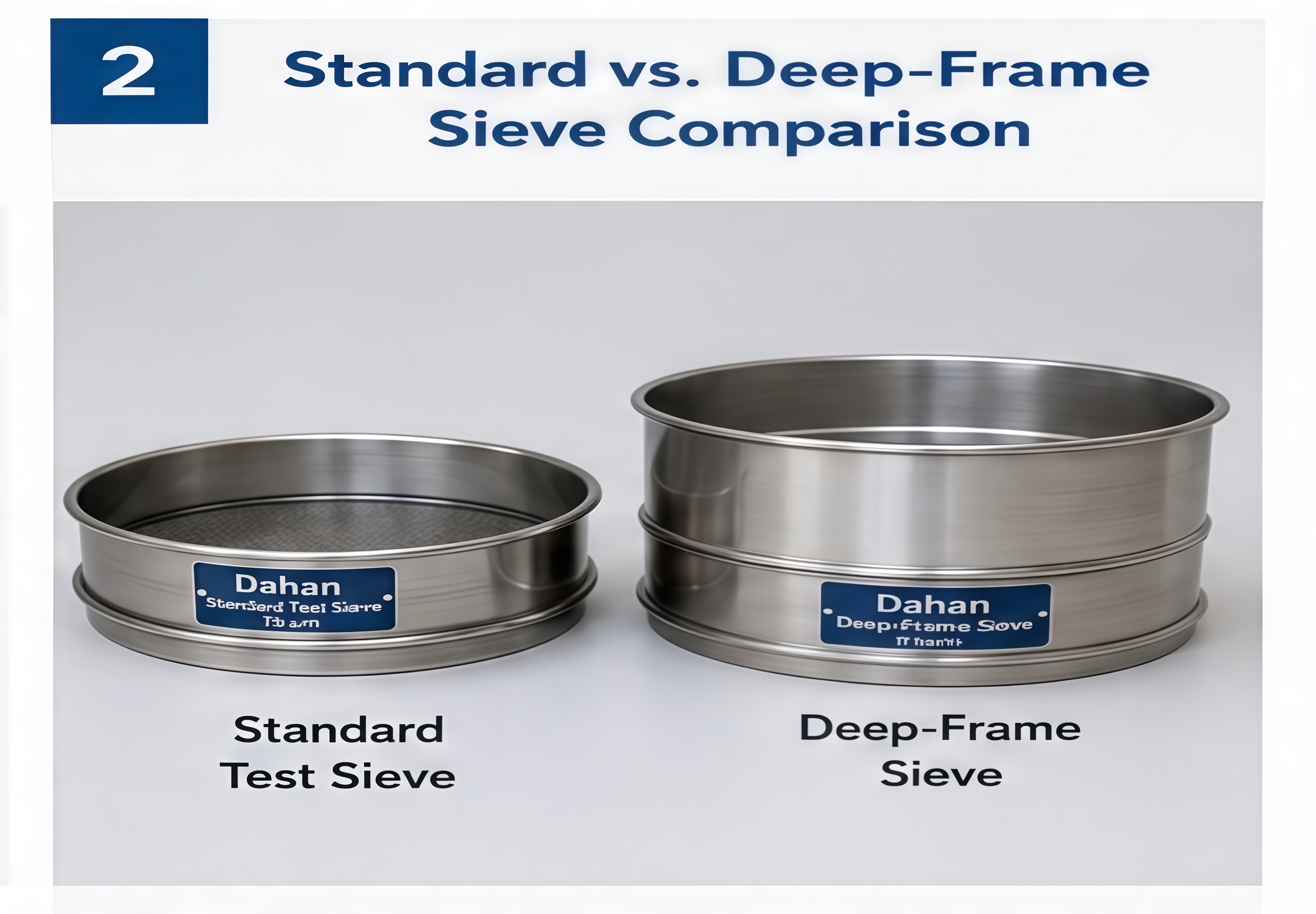 standard test sieve vs deep-frame sieve for wet screening