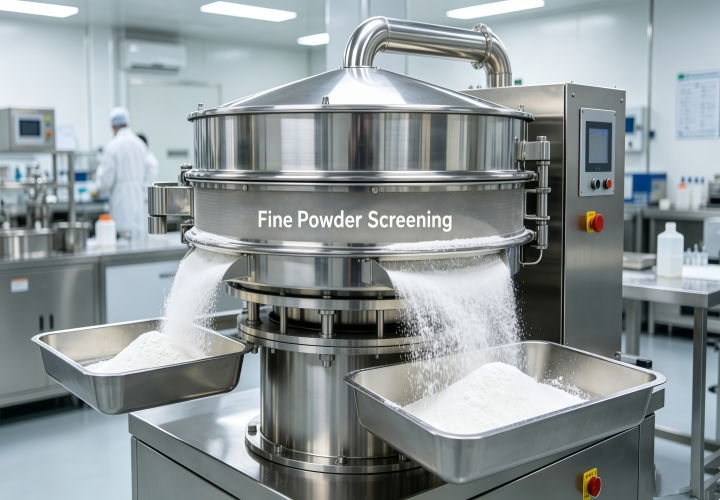 Vibro sifter machine screening fine powder