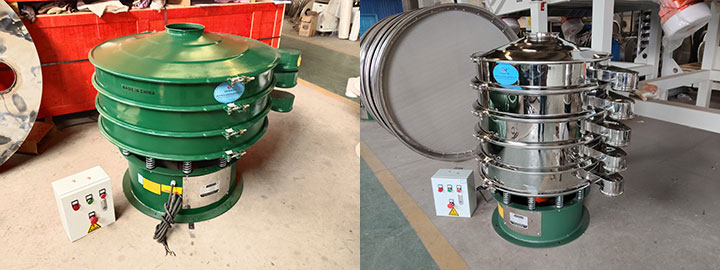 Carbon steel and stainless steel vibrating screens for different screening conditions.