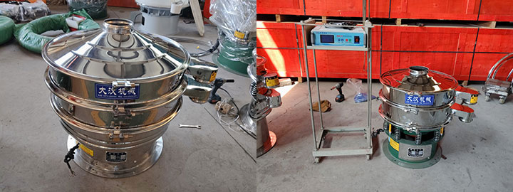 Standard and ultrasonic vibro sifters for powdered sugar screening.