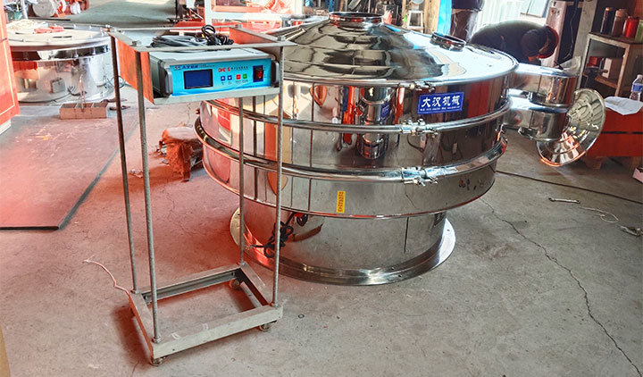 Vibro sifter machine for fine powder, calculating processing capacity and yield
